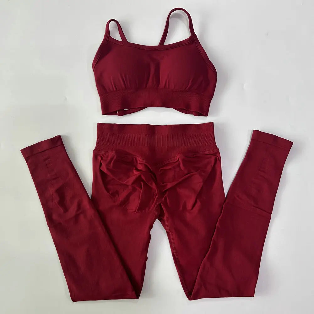 Ensemble yoga femme, haut et short