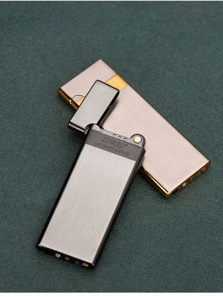 Encendedor Zorro ultrafino fácil de poner cigarrillos con muela abrasiva inflable, juguete para hombre