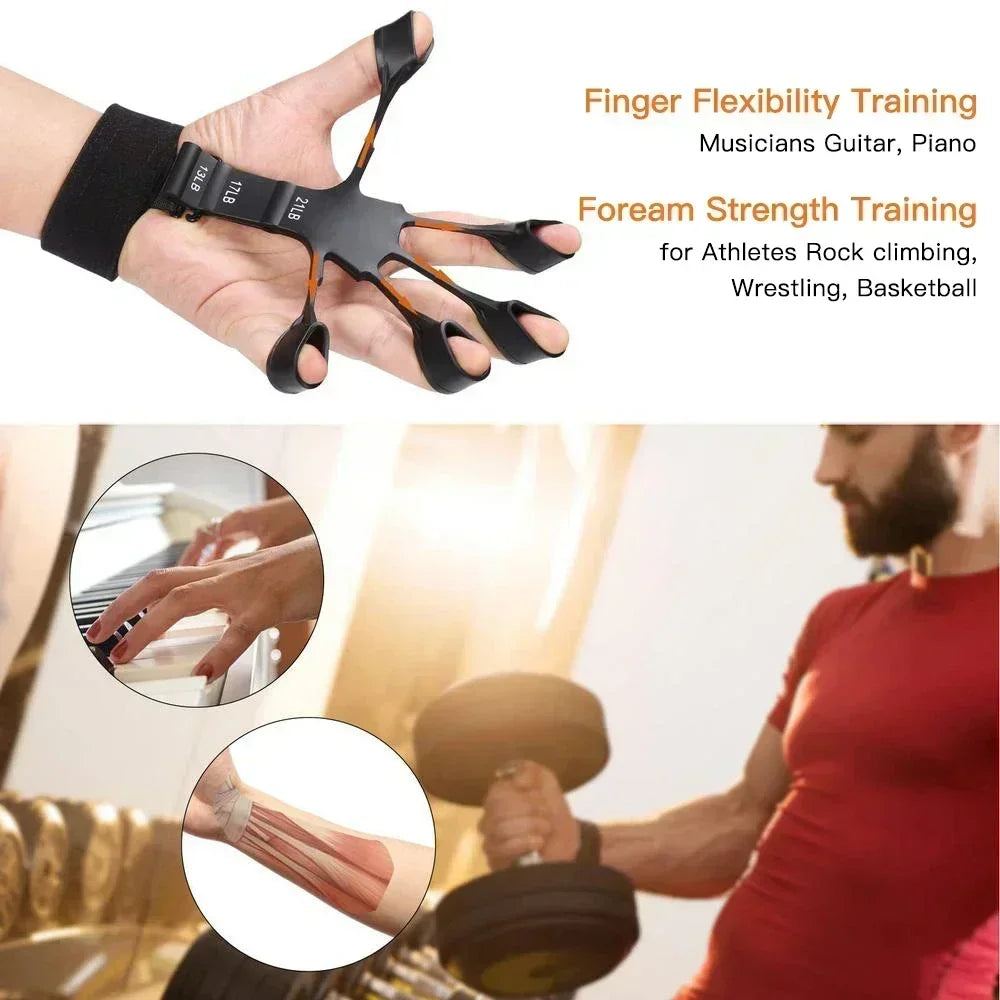 Silicone Finger Strengthener Set with Wrist Strap