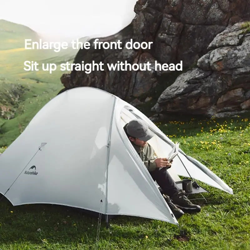Naturehike Cloud Up UL Camping Tent 1-2 Person Ultralight 15D Quick Bulid Beach Tent Outdoor Waterproof Extra Large Hiking Tent