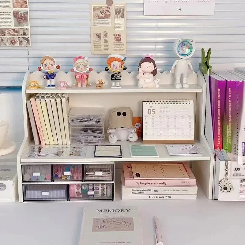 Wooden Two-Tier Desktop Storage Rack