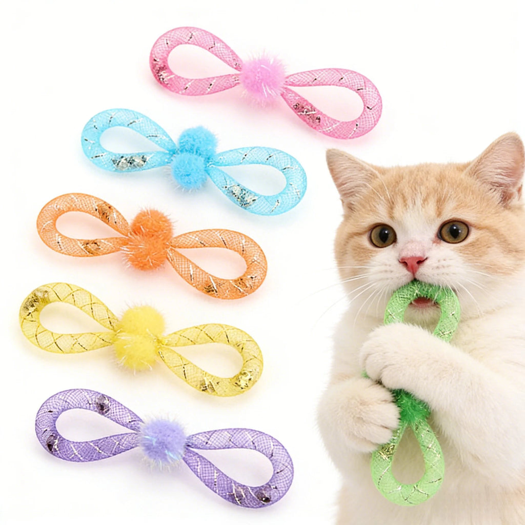 Pet Toy, Cat Teaser Toy with Bell, Interactive Cat Toy for Independent Play and Boredom Relief, Scratch- and Bite-Resistant