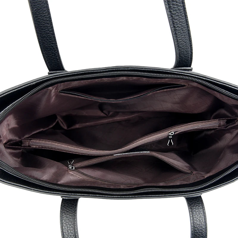 New High Quality Fashion Soft Leather Women's Bucket Bag Luxury Trendy Women Handbag Large Capacity Female Shopping Bags Wallet