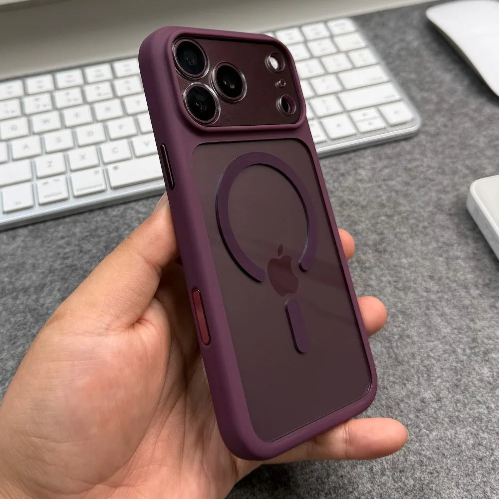 For Magsafe Transparent Case for iPhone 18 17 16 15 14 13 Pro Max Defender Camera AI Touch Control Wireless Charge Acrylic Cover