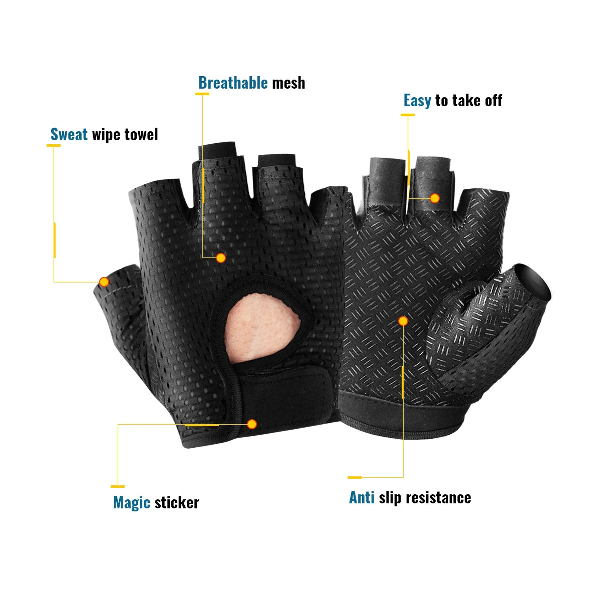 Women’s Half-Finger Fitness and Cycling Gloves
