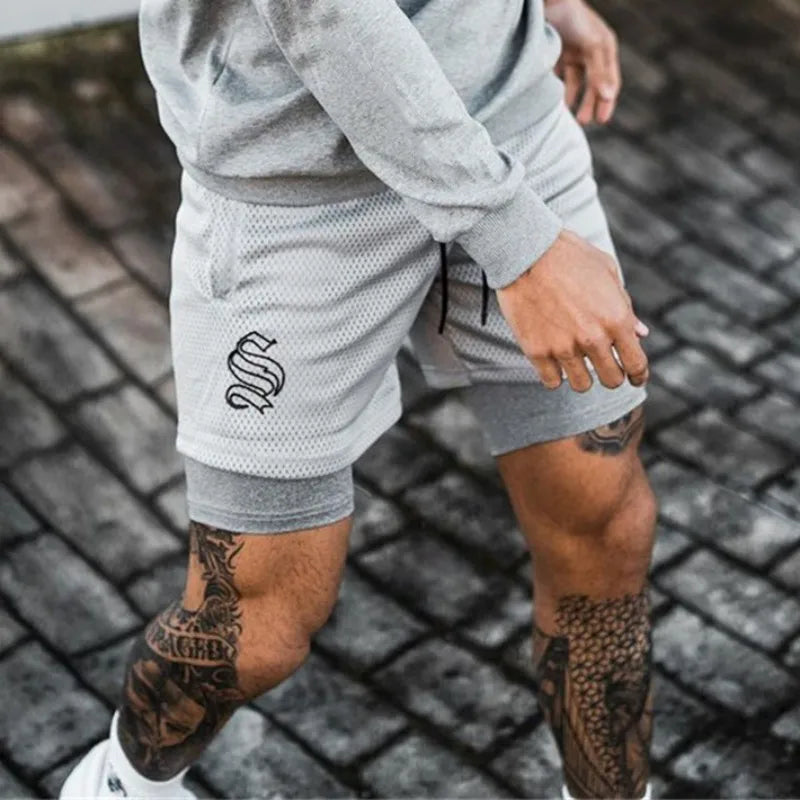 Men’s 2-in-1 Running Shorts for Gym and Training