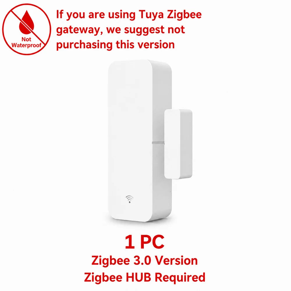 Zigbee 3.0 Door Window Sensor Zigbee Gateway Required Smart Home Work with Alexa ZHA Zigbee2mqtt