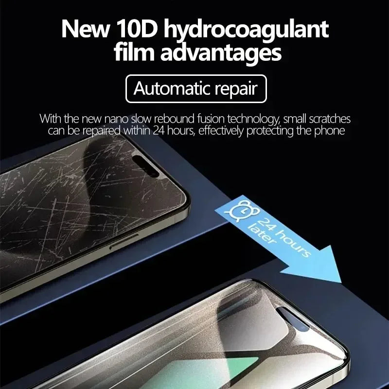 5Pcs Full Cover Hydrogel Film For iPhone 13 12 11 14 15 18 Pro Max Screen Protector For iPhone 16 17 PRO XR X XS MAX Not Glass