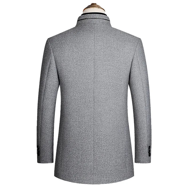 Winter Coat Men Wool Thick Warm Windbreaker Jackets Overcoat Casaco Masculino Palto Woolen Men's Casual Slim Fit Trench Peacoat