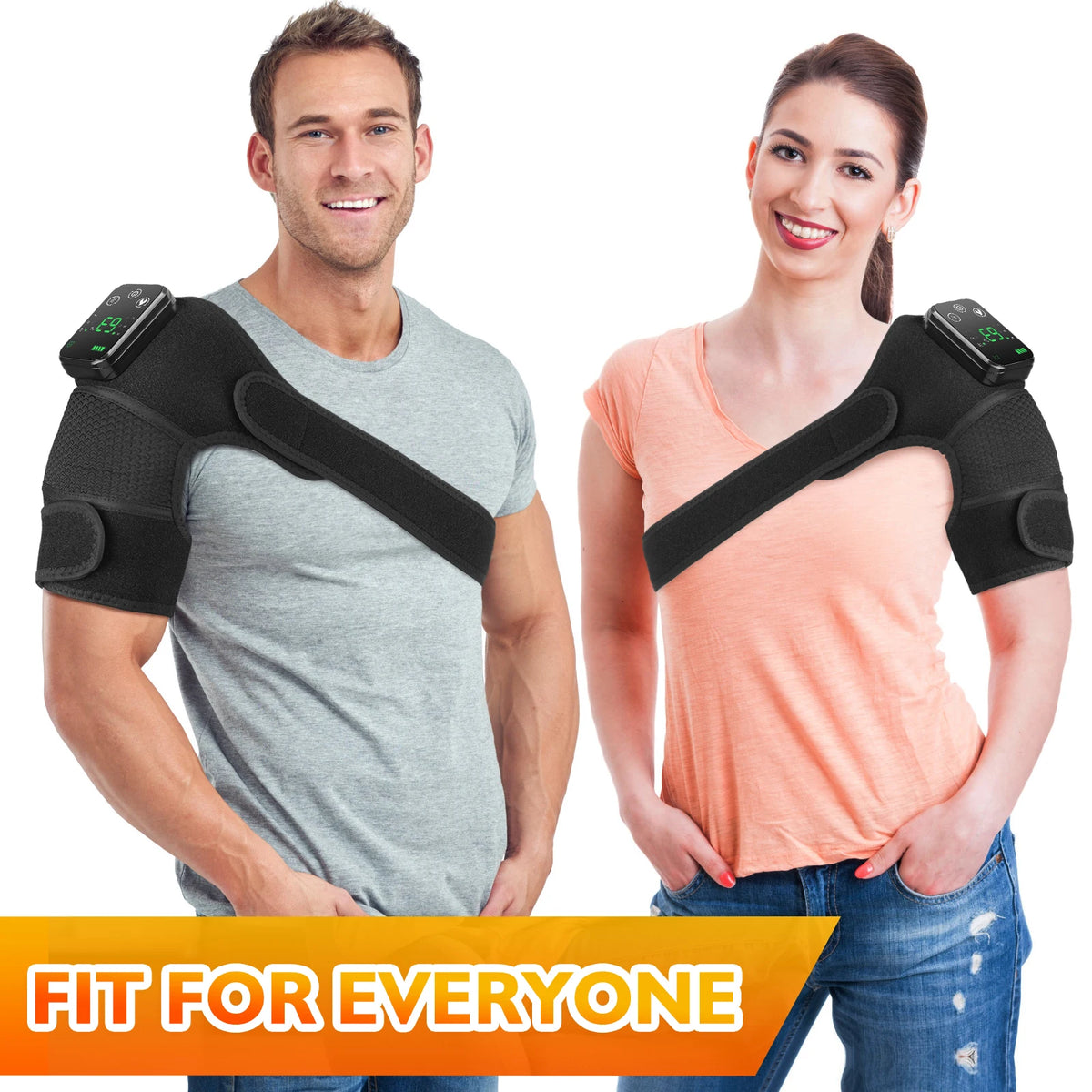1/2 PCS Coussin de massage électrique chauffant et vibrant 3 en 1 pour genou, épaule et coude, compresse thermique pour les articulations, relaxation musculaire