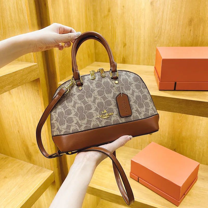 Luxury Designer Tote Bag 2026 New Shell Bag Paris High-End Printed Handbag PU Leather Crossbody Bag Purse For Commute