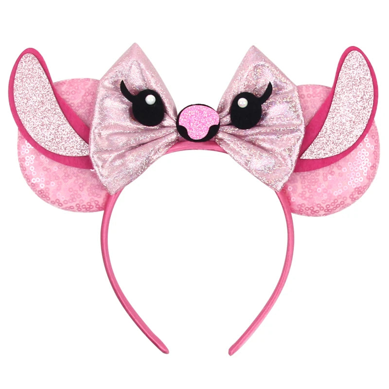 2026 New Style Sequin Ear Headband Sequin Bows Girl Adult Kids Halloween Party Cosplay Hair Accessories Princess Hairband