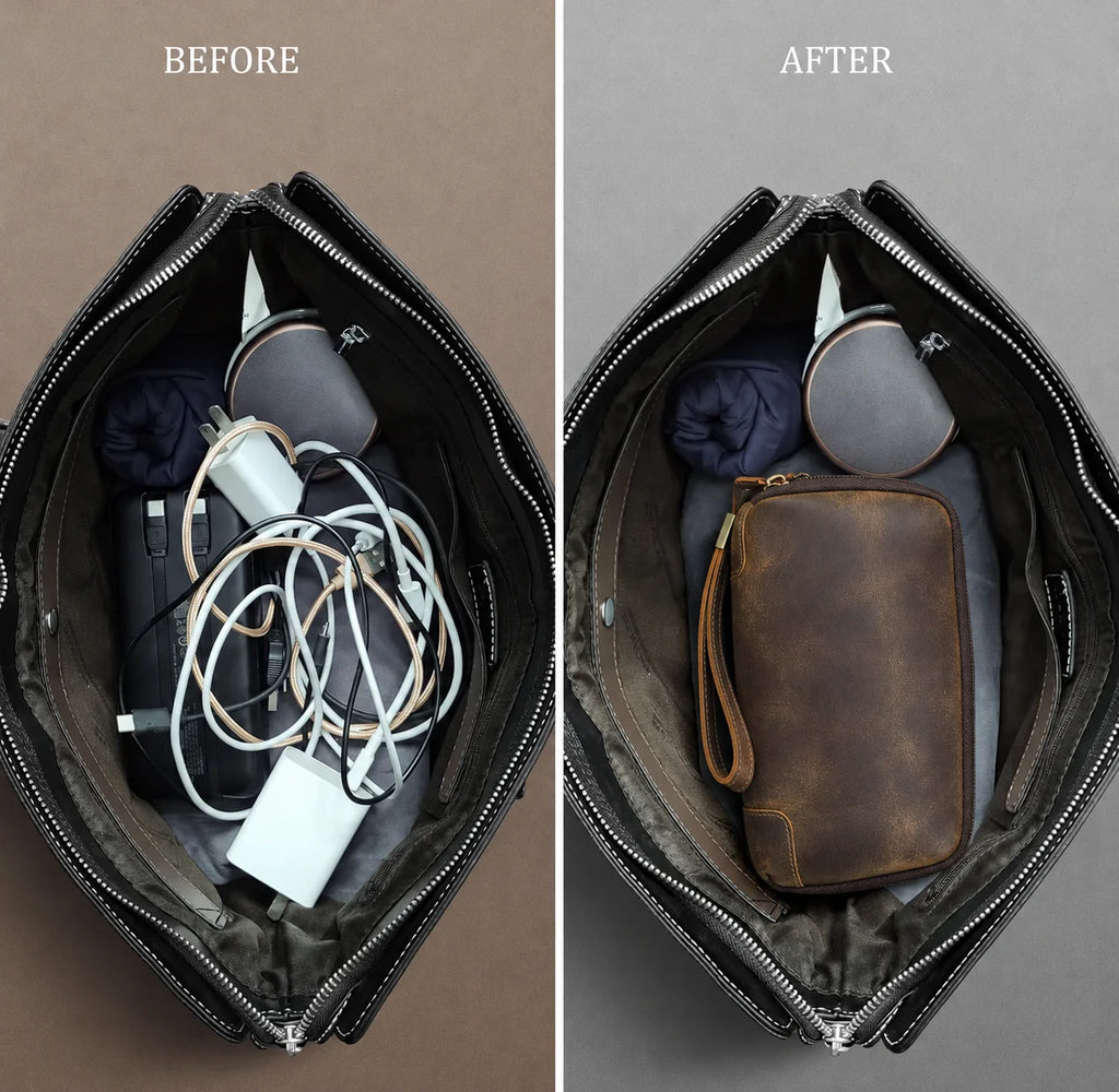CONTACT’S Genuine Leather Bag for Phone and Small Items