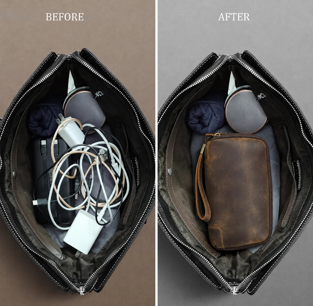 CONTACT’S Genuine Leather Bag for Phone and Small Items