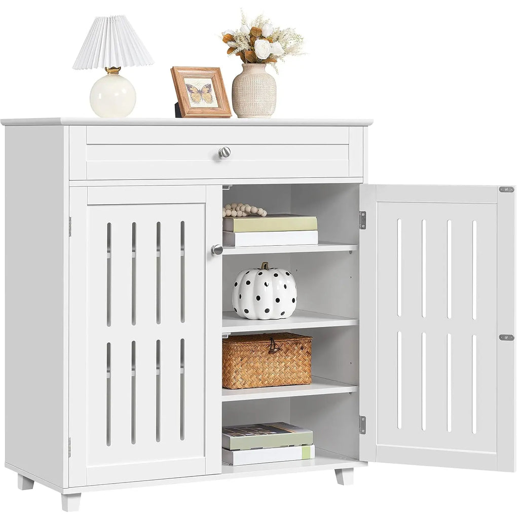 Storage Cabinet and Storage with Louvered Doors for Home,White, Customized