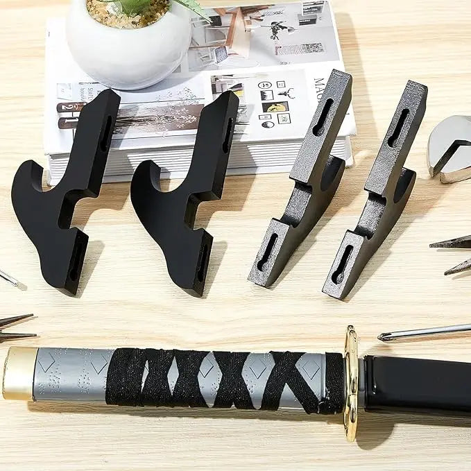 Supporto da parete per spada, mensola in legno, espositore per katana giapponese, sciabola da samurai, decorazione, porta fucile, rastrelliera per fucile di precisione, organizzatore per esposizione