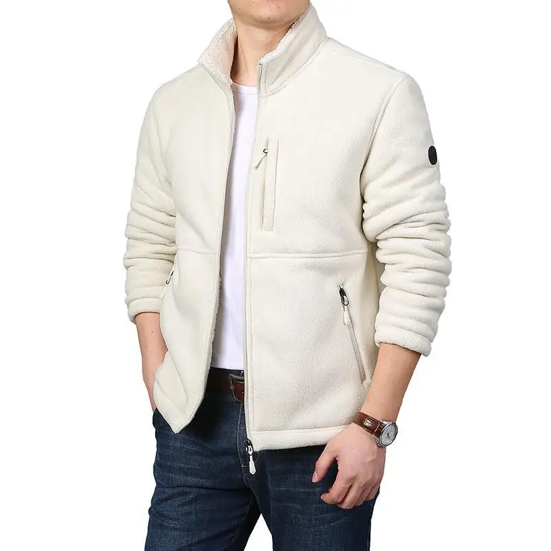 Men's cotton jacket with zip closure