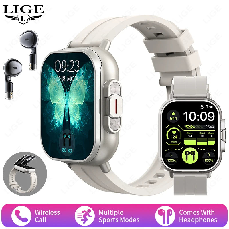 Two-in-One Smartwatch and Bluetooth Earphones Set