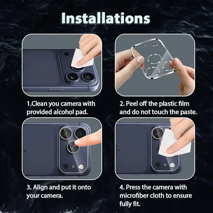 5Pcs Tempered Glass Camera Lens Screen Protector for iPhone 17 18 Pro Max Air 16 Plus 15 14 13 Mini 17Pro Protection Film