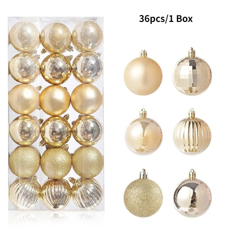 4CM Christmas Ball Decoration Hanging Xmas Tree Pendent Ornaments for Home Decor Navidad New Year 2026 Party Supplies Accessory