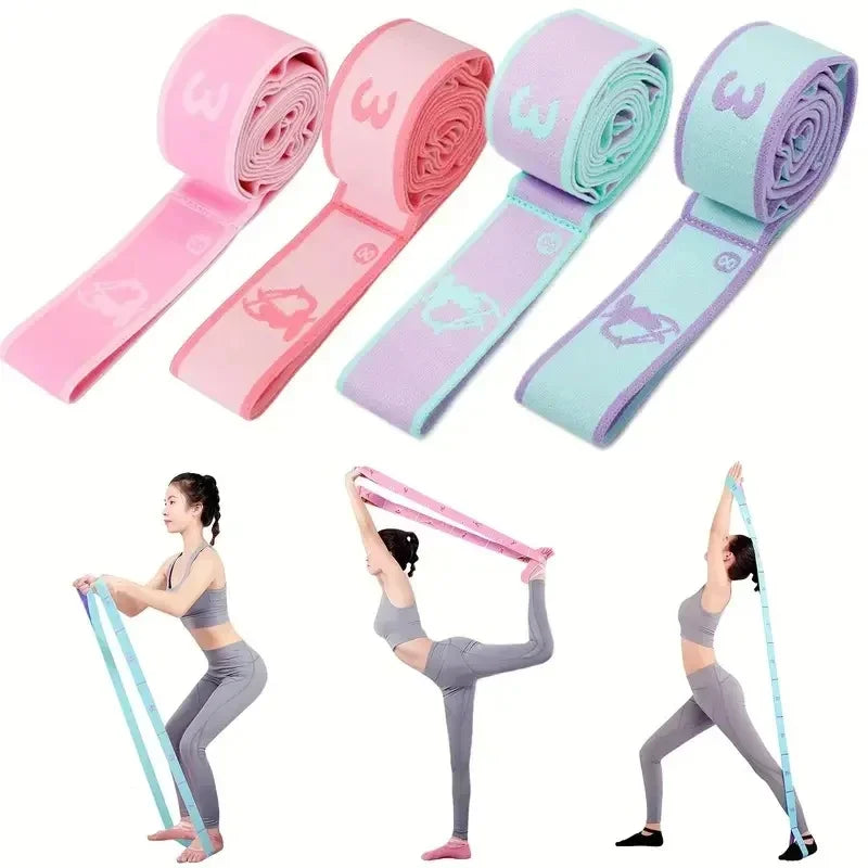 90 cm Yoga Stretching Belt with Adjustable Loops