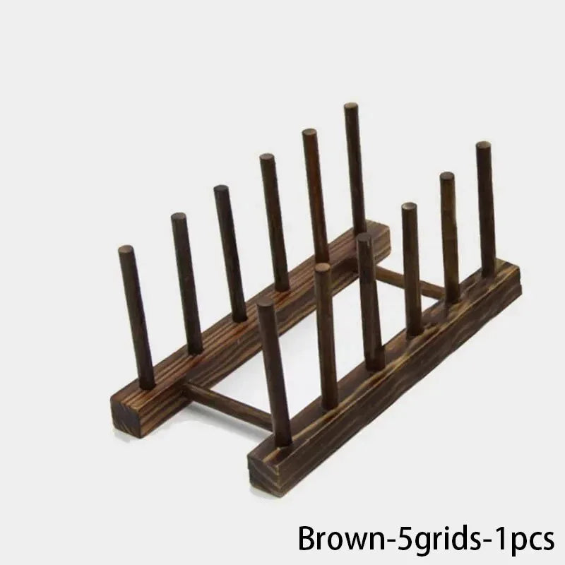 Organizador de almacenamiento para cocina, multifuncional, con escurridor de vajilla, de madera, accesorios de cocina