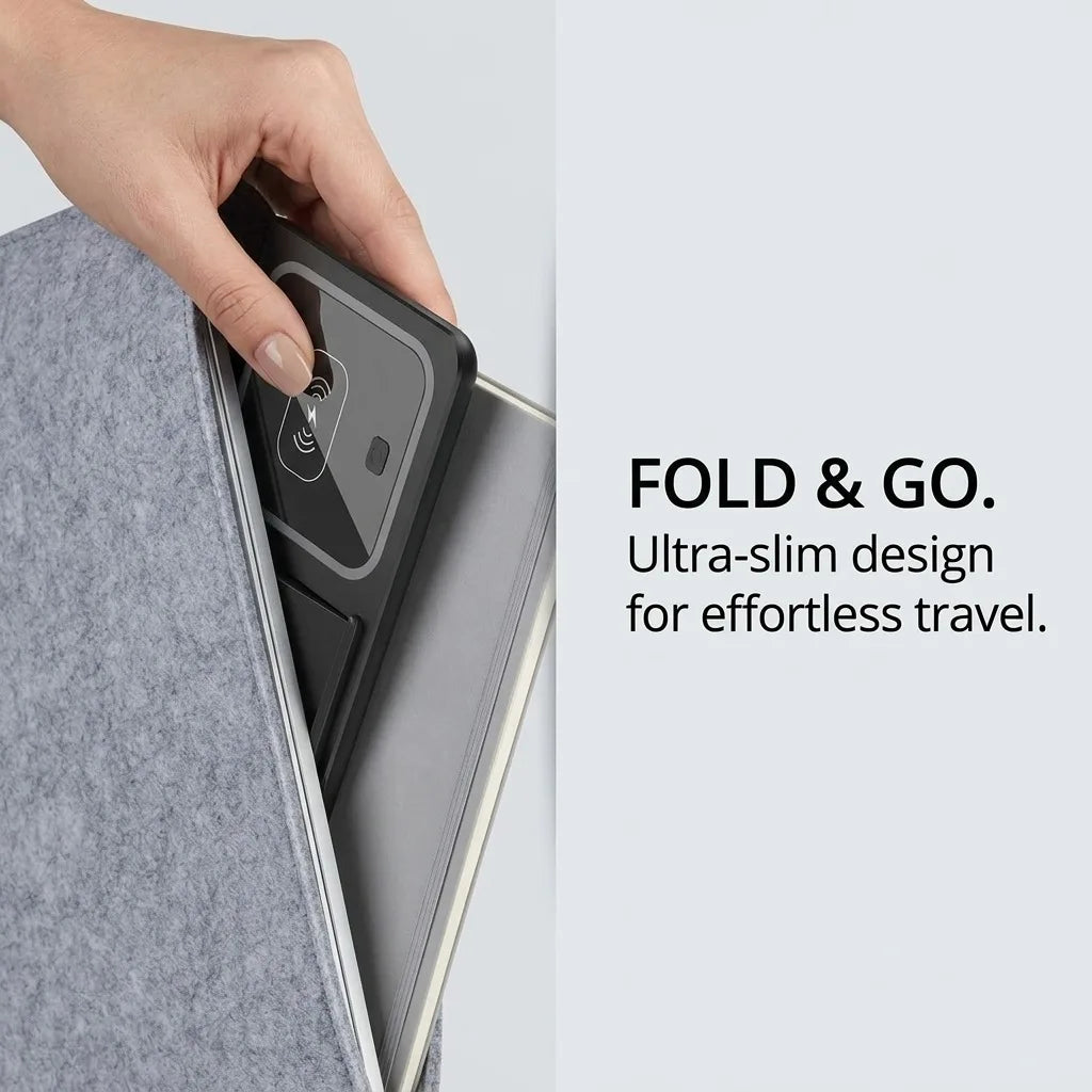 15W 3 in 1 LED Fast Wireless Charger Stand Foldable Charging Station For IPhone18-11 Apple Watch 9 8 7 6 5 Airpods Pro