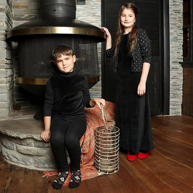 Children’s Velour and Ribbed Two-Piece Loungewear Set