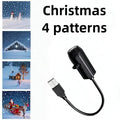 Christmas Projector Decoration, Flexible Glowing Christmas Snowman and Santa Pattern Projection Ornament for Bedroom Parties and Christmas Decorations