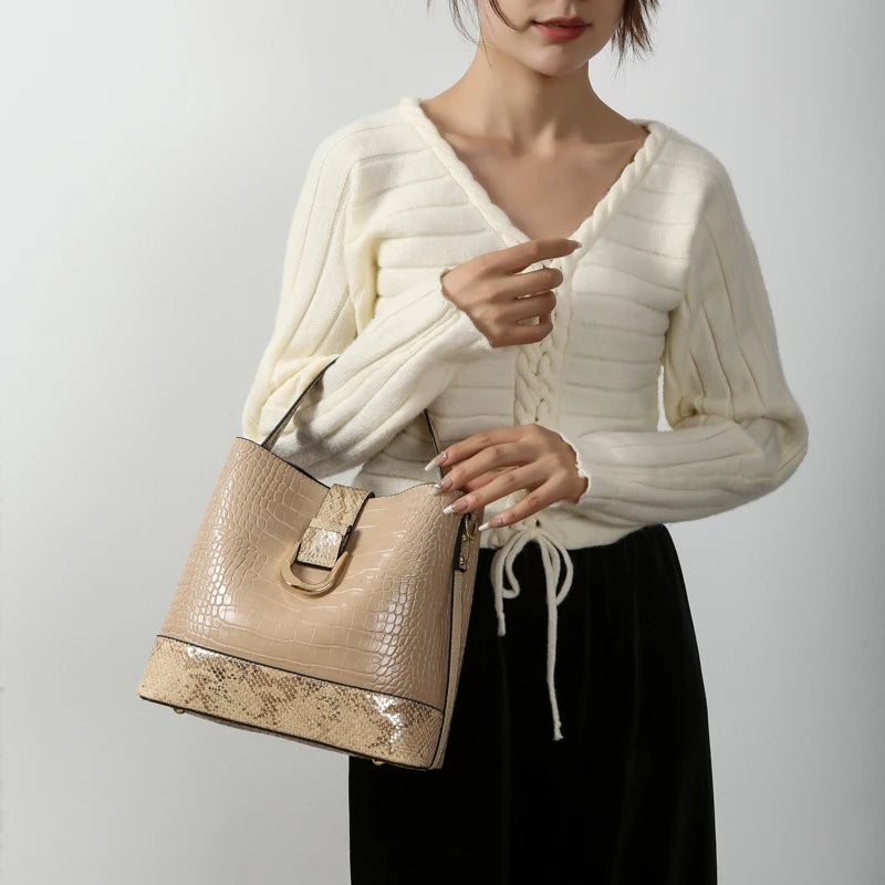 2026 New Soft Leather Bags Luxury Designer Handbag Brand High Quality Crocodile Pattern Women Crossbody Shoulder Bag Sac A Main