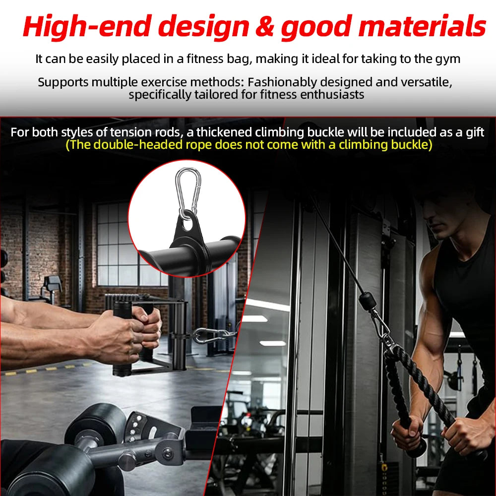 Triceps Rope and 360° V Handle Set for Home Gym Machines