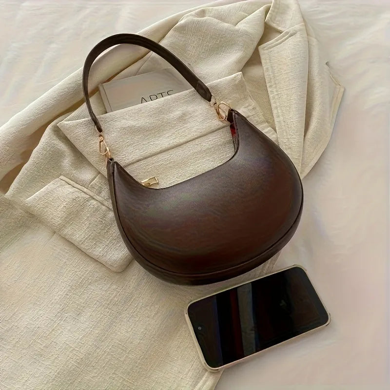 New Fashionable High-end Moon-shaped Baseball Bag Showing Luxury Women's Single Shoulder Bag Elegant Lady Handbags Bolso Mujer
