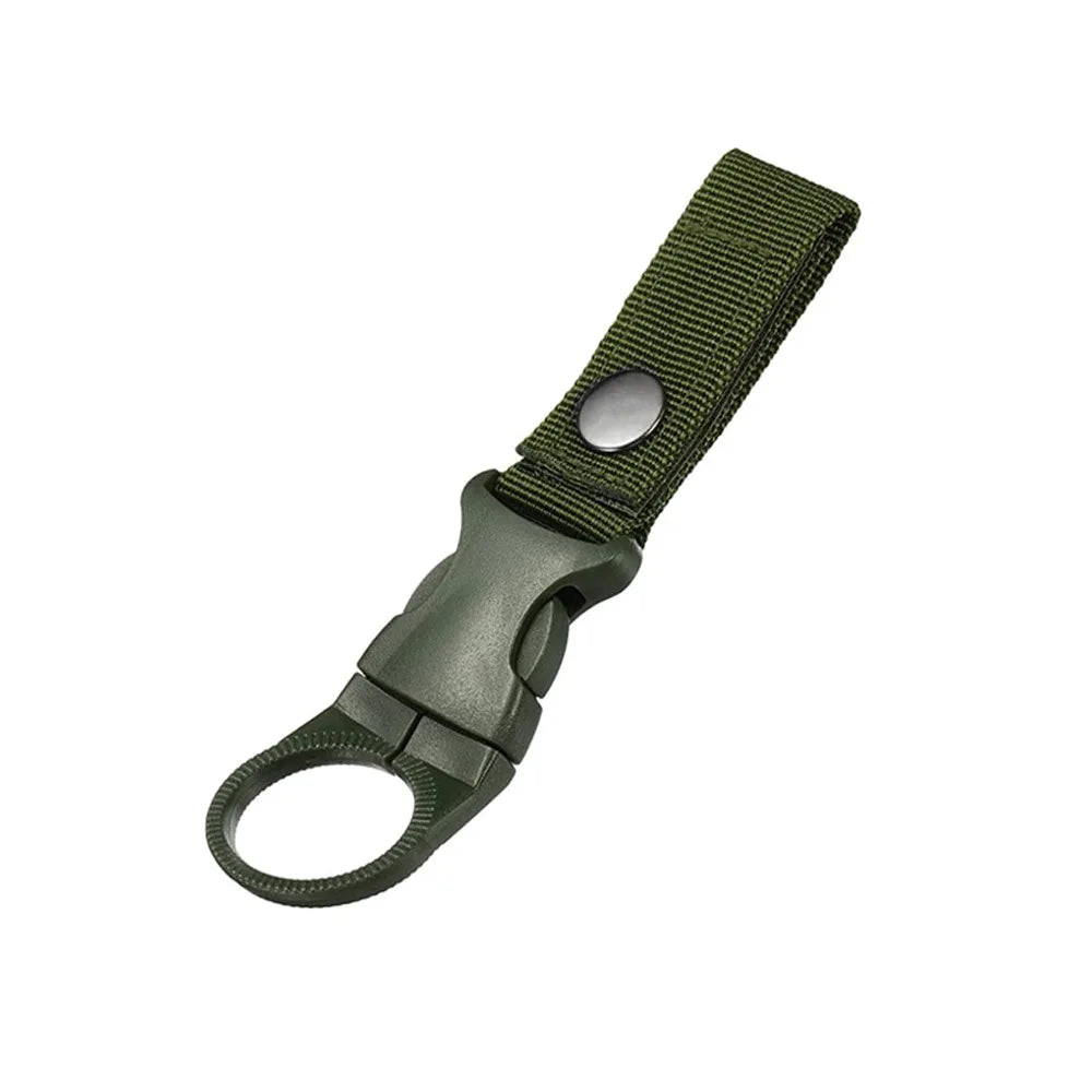 Outdoor-Karabiner Wander-Wasserflaschenhalter Schnalle Radsport-Werkzeugbefestigung Gurtband Rucksack-Aufhänger Haken Camping-Clip Aufhängeschließe