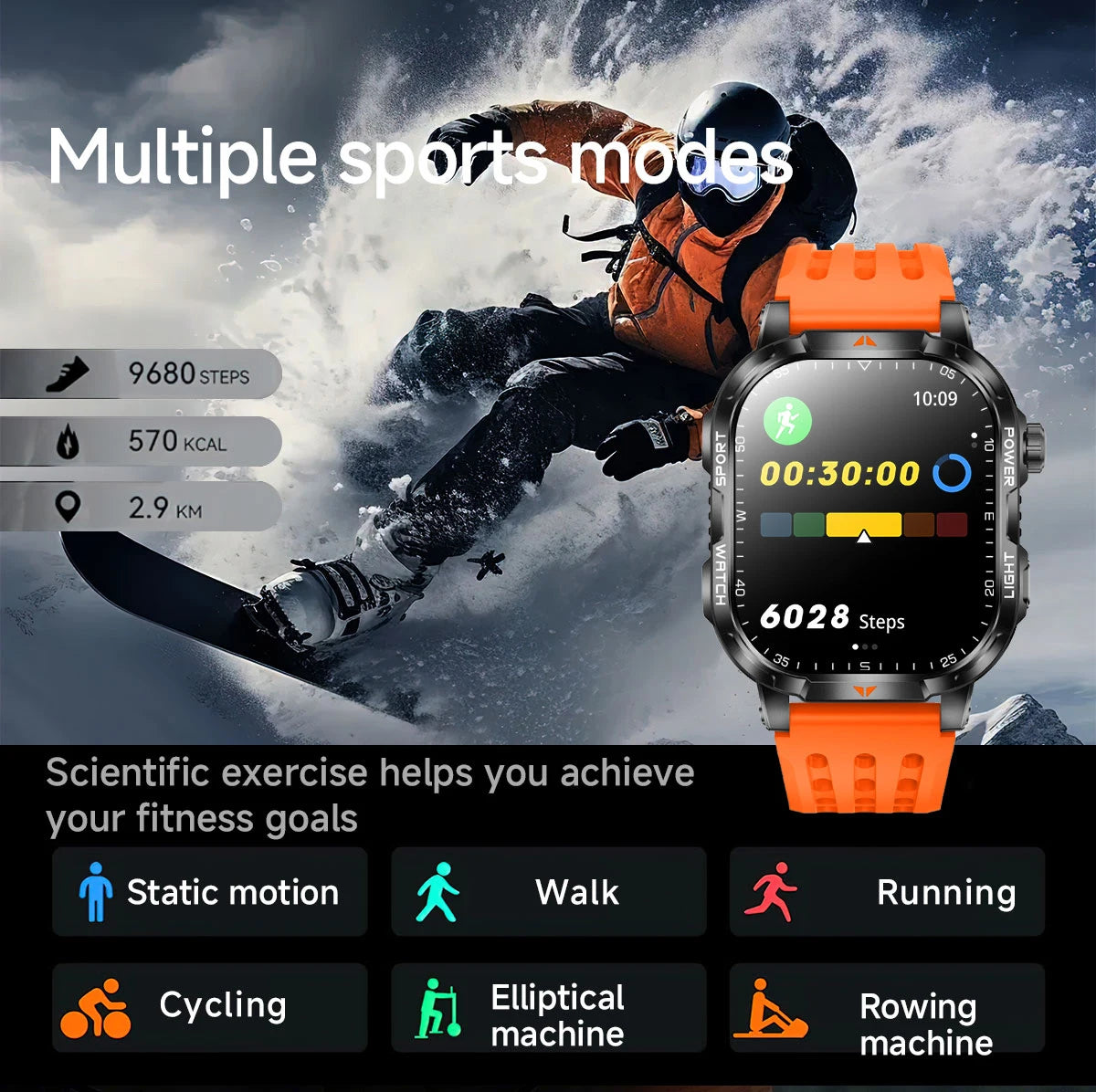 Smartwatch TFT da 2,01″ con chiamate Bluetooth e GPS via smartphone
