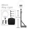SH 18" LED-Selfie-Ringlicht Fotografie Videoleuchte Ringlicht Handy-Stativ Fülllicht dimmbare Lampe Stativ Streaming