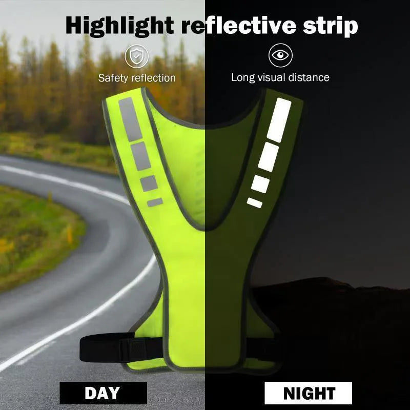 Cycling Reflective Vest High Visibility Safe Jacket for Night Riding Running Jogging Cycling Motorcycle Outdoor Sports Waistcoat