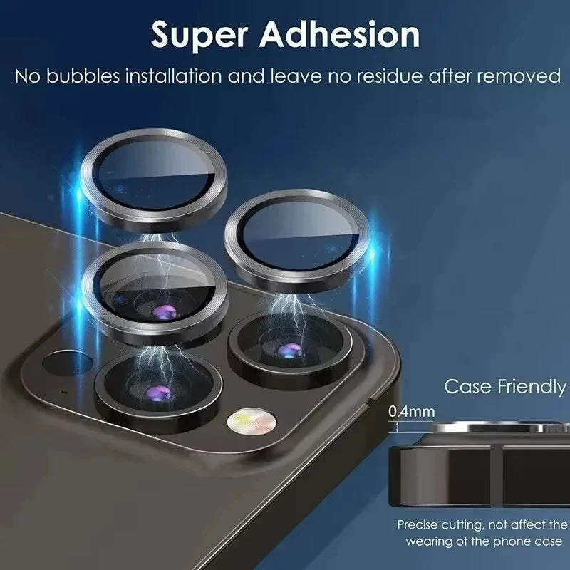 6PCS Metal Ring Camera Lens Protector For iPhone 18 Pro Max Duo 17 16 14 13 15 Plus 12 Mini  11 18promax  Lens Film Glass