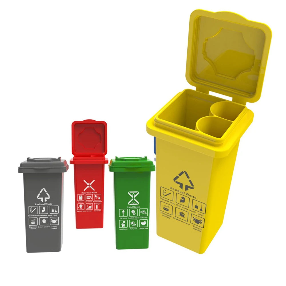 Mülleimerförmige Aufbewahrungsbox mit Klappdeckel, Fächerdesign, Feuerzeugbehälter, Raucher-Organizer, Zigarettenschachtel