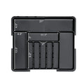 Organisateur de couverts extensible, organiseur de tiroir pour ustensiles de cuisine, grand plateau réglable pour couverts, noir