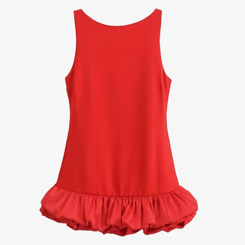 Ärmelloses Damen-Minikleid mit offenem Rücken