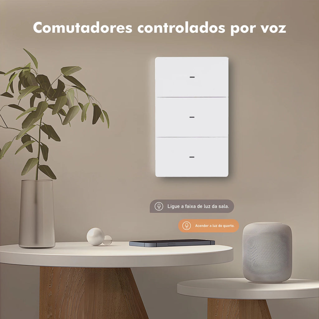 Tuya, N + L avec neutre, interrupteur intelligent Wi-Fi, commande, interrupteur, interrupteur intelligent Wi-Fi, interrupteur Tuya, en provenance du Brésil
