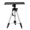 Support pour ordinateur portable pliable et réglable en hauteur, trépied pour projecteur en aluminium avec plateau et sac de transport
