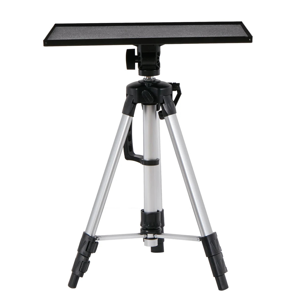 Support pour ordinateur portable pliable et réglable en hauteur, trépied pour projecteur en aluminium avec plateau et sac de transport