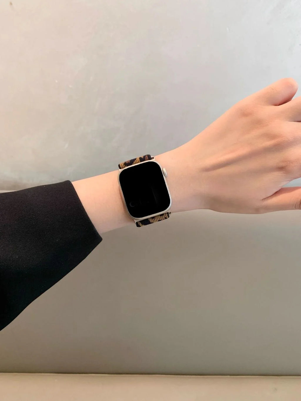 1 Pack Leopard Print Elastic Loop Band Compatible With Apple Watch Band 38mm 40mm 41mm 42mm 44mm 45mm 49mm, Replacement Bracelet