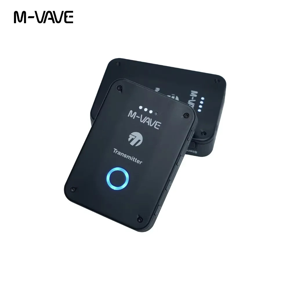 M-VAVE WP-9 2.4G Rechargeable Wireless Headphone Monitor Receiver and Transmitter with Volume Control and Mute Function, Stereo
