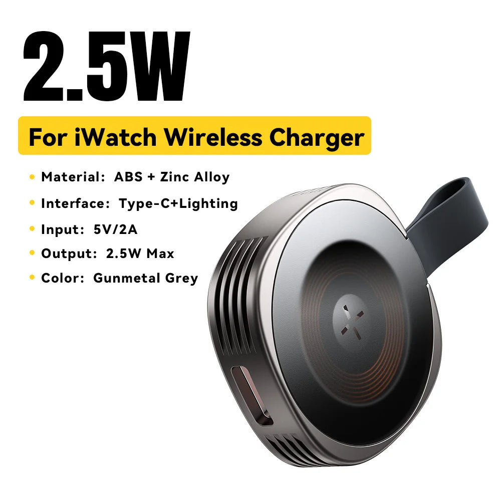 Essager Magnetic Wireless Charger for Apple Watch 8 7 6 5 4 3 2 SE Portable USB Type C Magnetic Fast Charger for iWatch Ultra