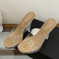 Mules donna Liyke trasparenti con zeppa sagomata