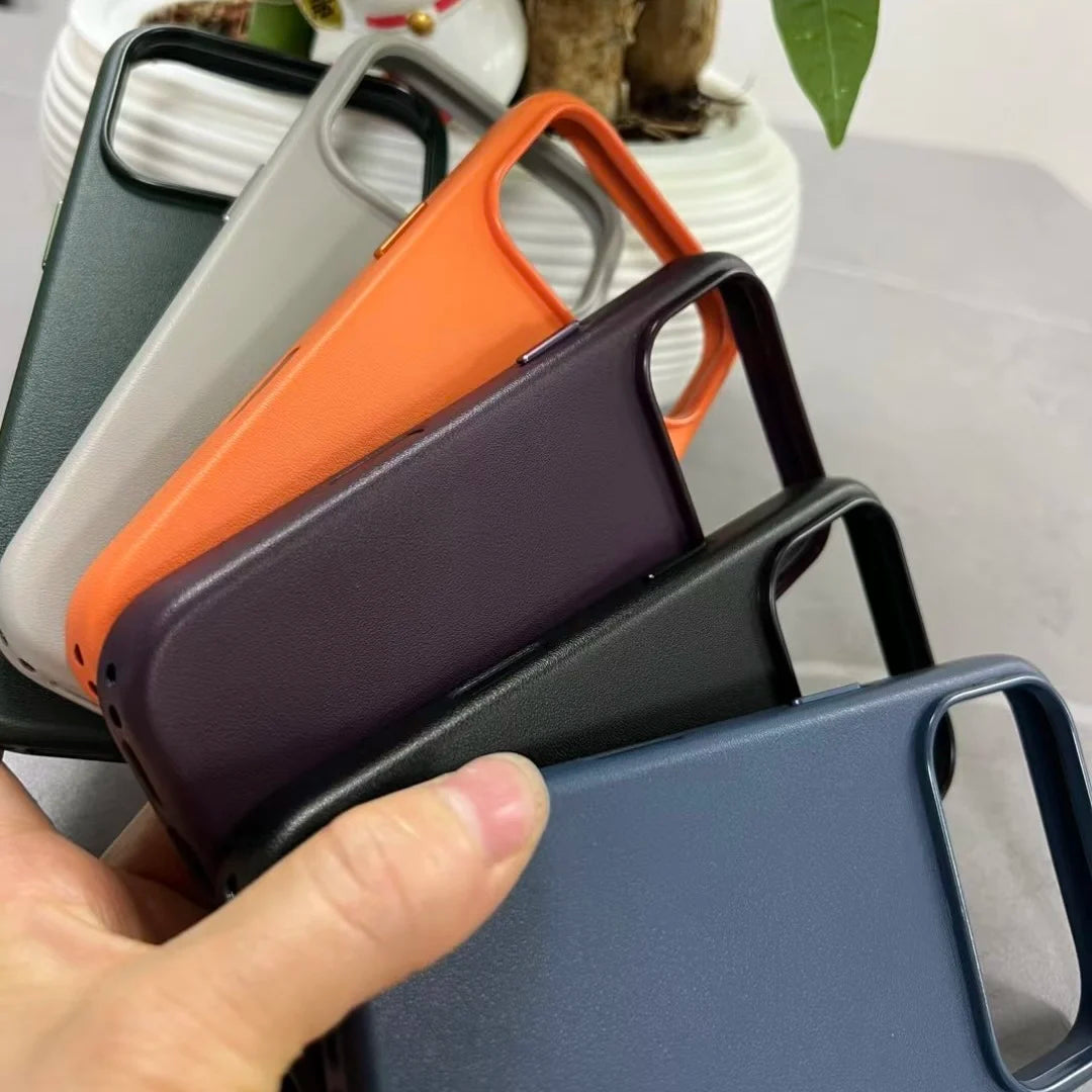 Official Magnetic Leather White Animation Case for Apple iPhone 18 17 Pro Max 18P Original MacSafe for MagSafe Cover Accessories