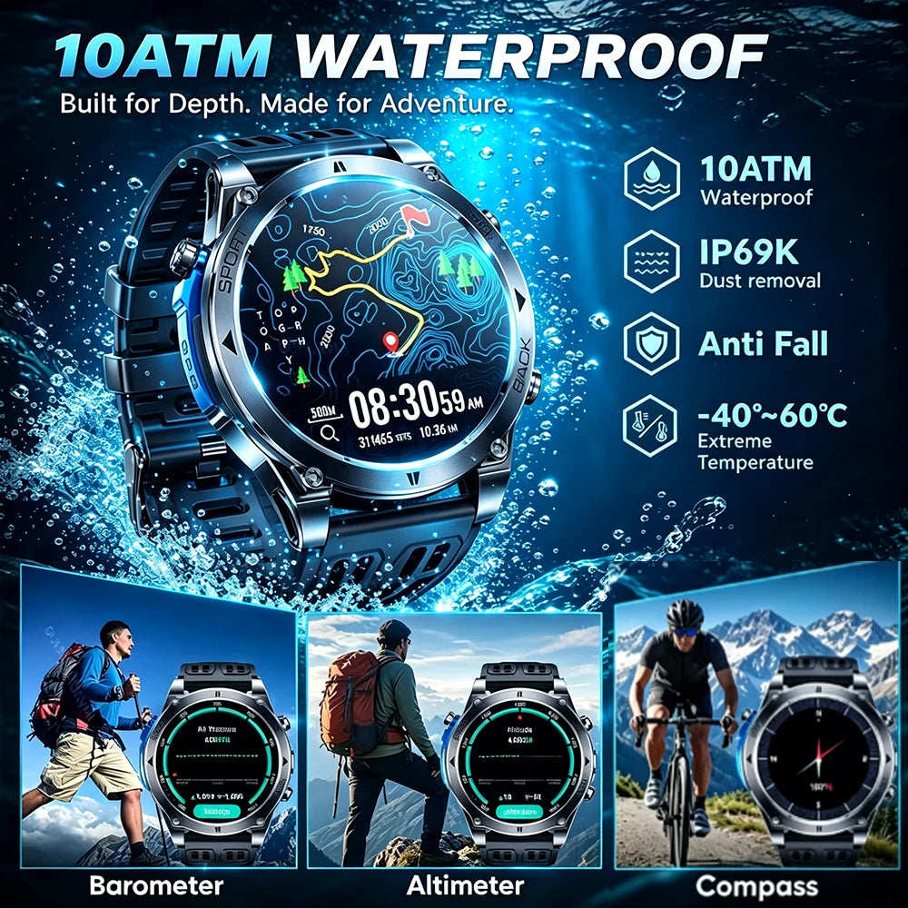 T-RX 4 Ultra GPS Smartwatch with Compass and Barometer