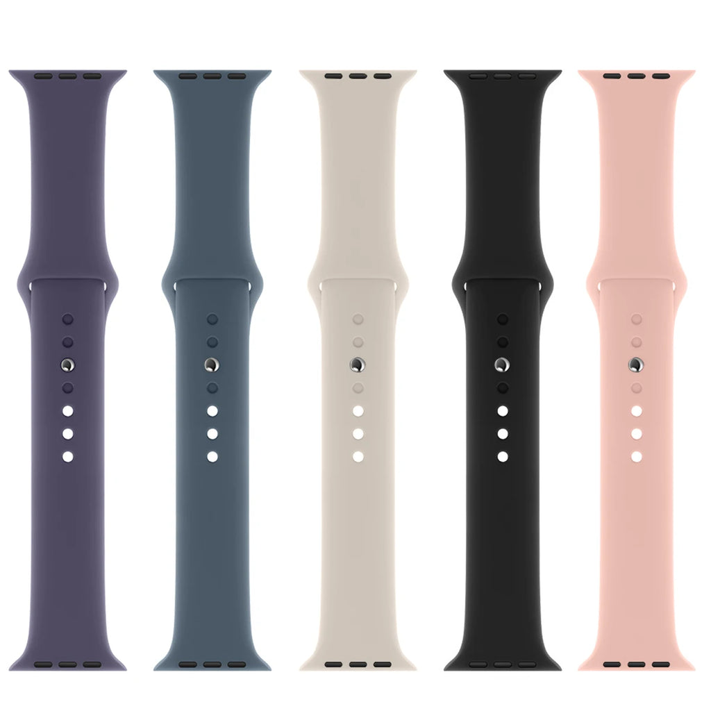 Silicone Strap For Apple Watch Band 45mm 46mm 44mm 41mm 40mm 42mm Sport Correa Bracelet iWatch Series 12 11 10 SE 9 8 Ultra 4 3